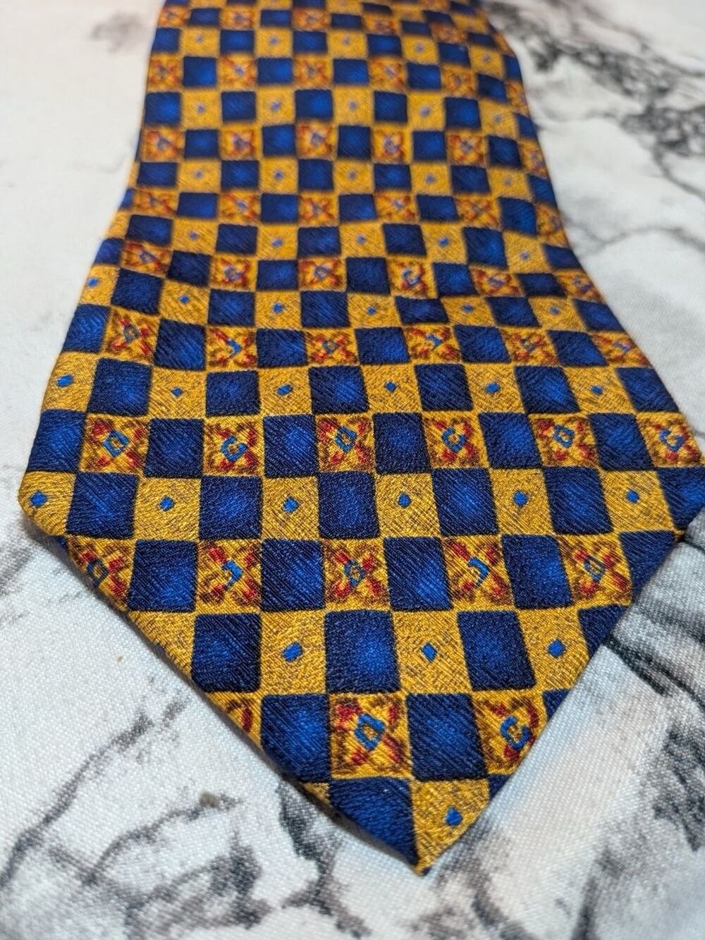 Vintage VALENTINO Pietro Pure Silk Tie Made in Italy Custom Made Sid Luckman